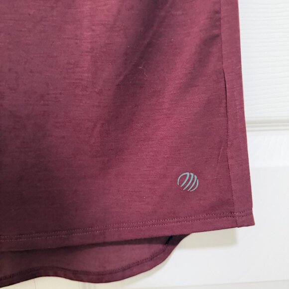 Women MPG Sport Dynamic Crew Neck Tee in Burgundy Size Small - Picture 2 of 8